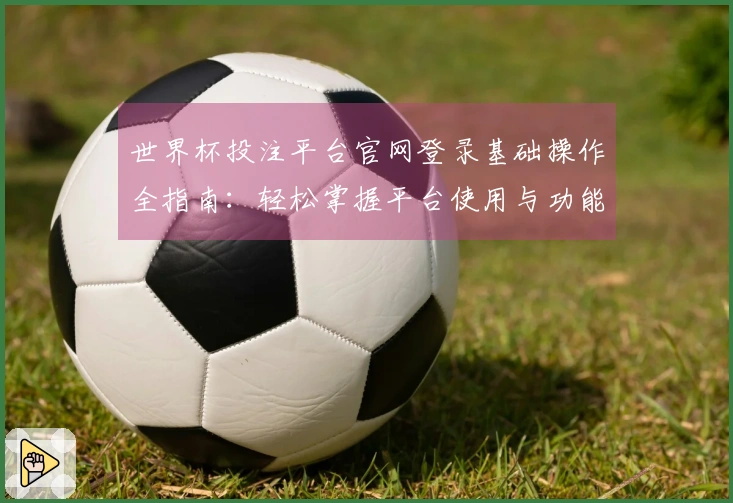 世界杯投注平台官网登录基础操作全指南:轻松掌握平台使用与功能介绍